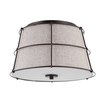 Silas Rustic Farmhouse LED Flush Mount - JONATHAN Y